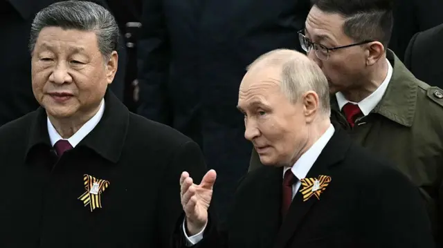 Putin y Xi en Moscú el viernes 9 de mayo de 2025.