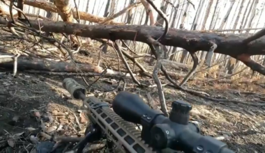 A marksman and a rifleman of the 2nd Battalion of the International Legion came under intense fire in the Serebryansky forest. Ukraine. Publ. May 2025