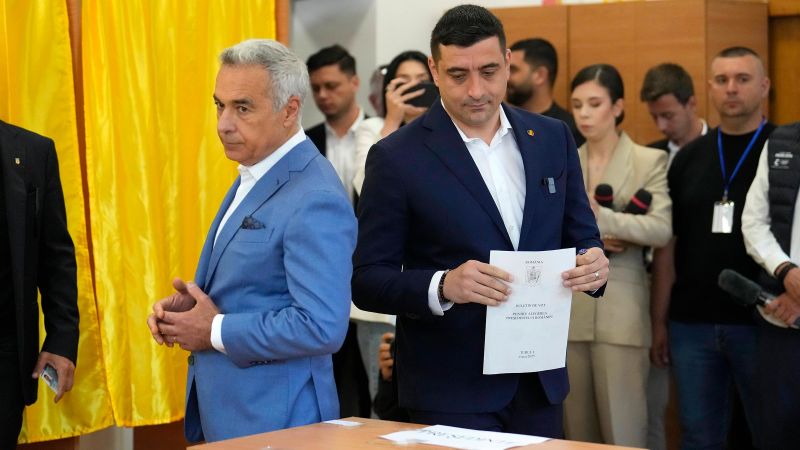 Romanian nationalist and Trump ally Simion wins first round of presidential vote
