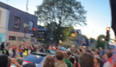 Crystal Palace supporters celebrate the club’s FA Cup win on Westow St, SE19
