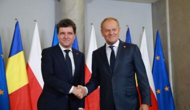 Romanian president-elect visits Poland's Tusk, lends support to Trzaskowski ahead of election runoff