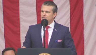 Pete Hegseth speaks at Arlington National Cemetery to mark Memorial Day