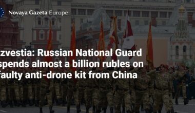 Russian National Guard spends almost a billion rubles on faulty anti-drone kit from China