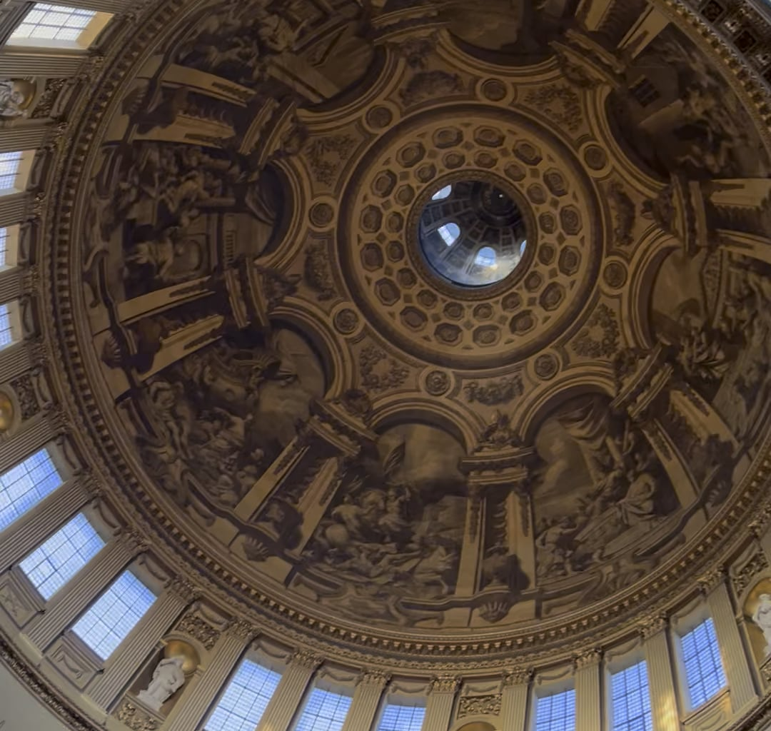 Gazing up at the Golden Gallery spyhole, at last night’s free open evening at St Paul’s.