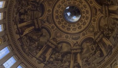 Gazing up at the Golden Gallery spyhole, at last night’s free open evening at St Paul’s.