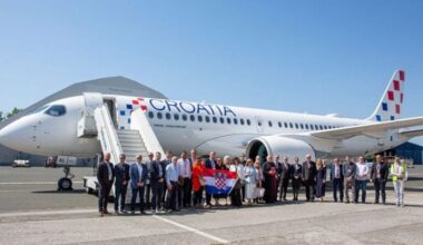 Croatia Airlines welcomes new Airbus A220 named ‘Vukovar’