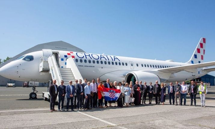 Croatia Airlines welcomes new Airbus A220 named ‘Vukovar’
