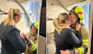 PHOTOS: Croatia Airlines flight attendant gets surprise proposal on board