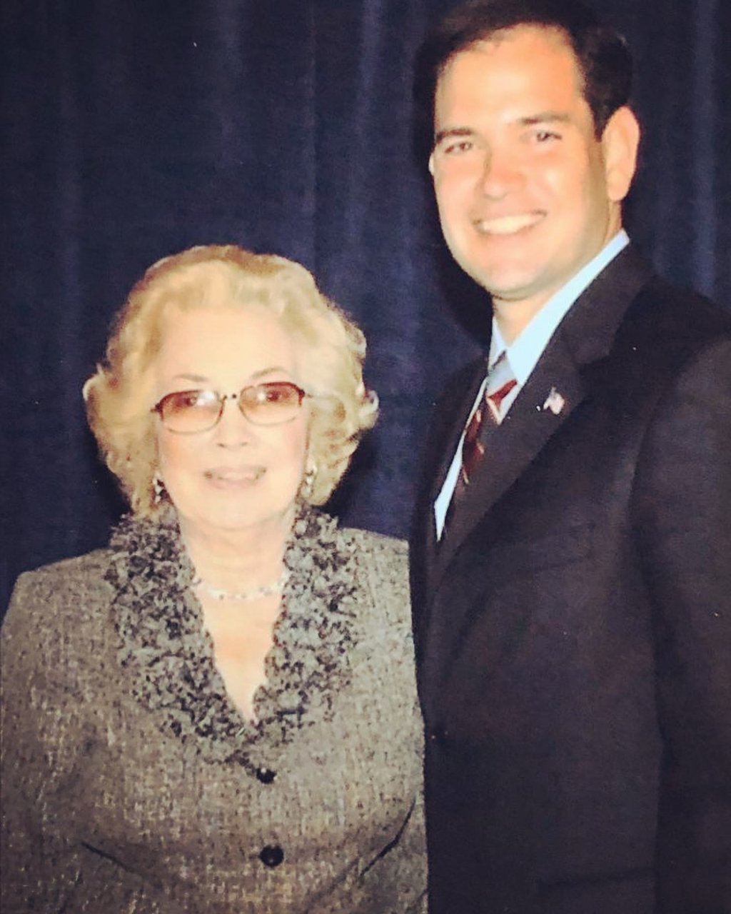 Marco Rubio with his mum Oriales Rubio, who moved to Miami in 1956. Photo: @marcorubio/Instagram