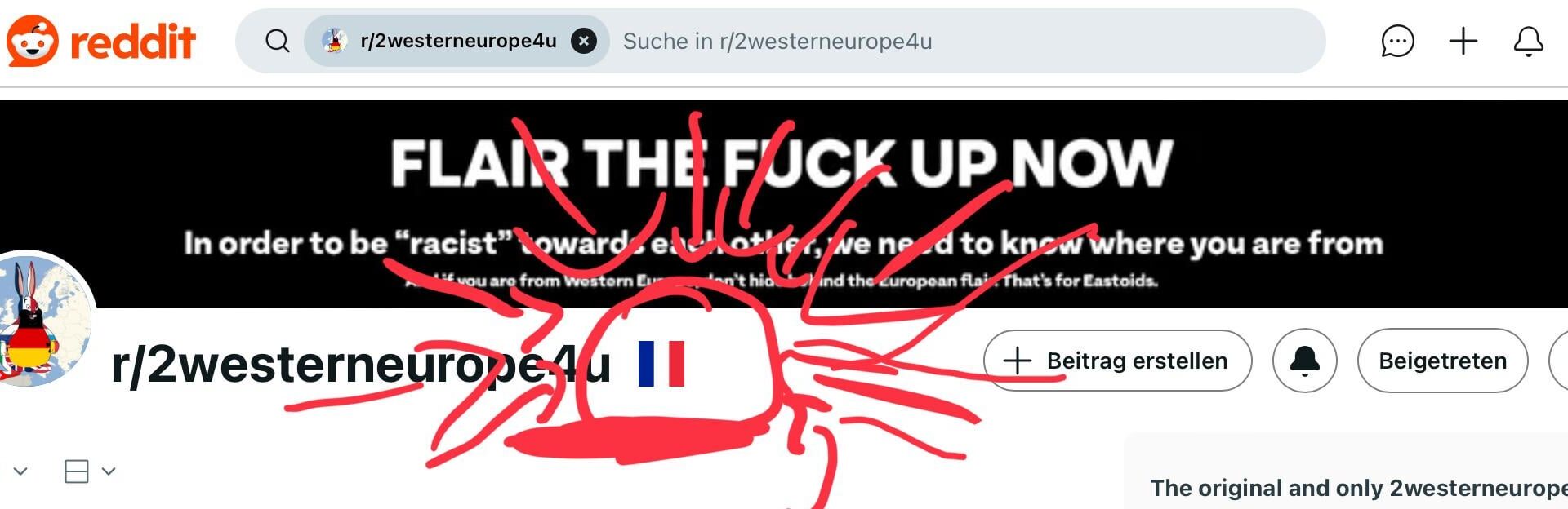 Why is the French flag there