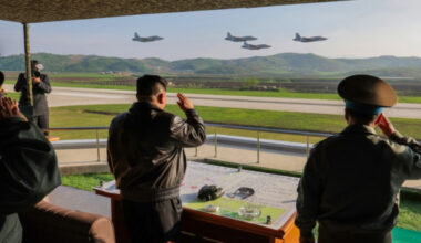 North Korea’s Kim Jong Un oversees air drills, urges enhanced war readiness
