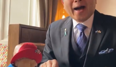 Japanese ambassador having a great time in Scotland