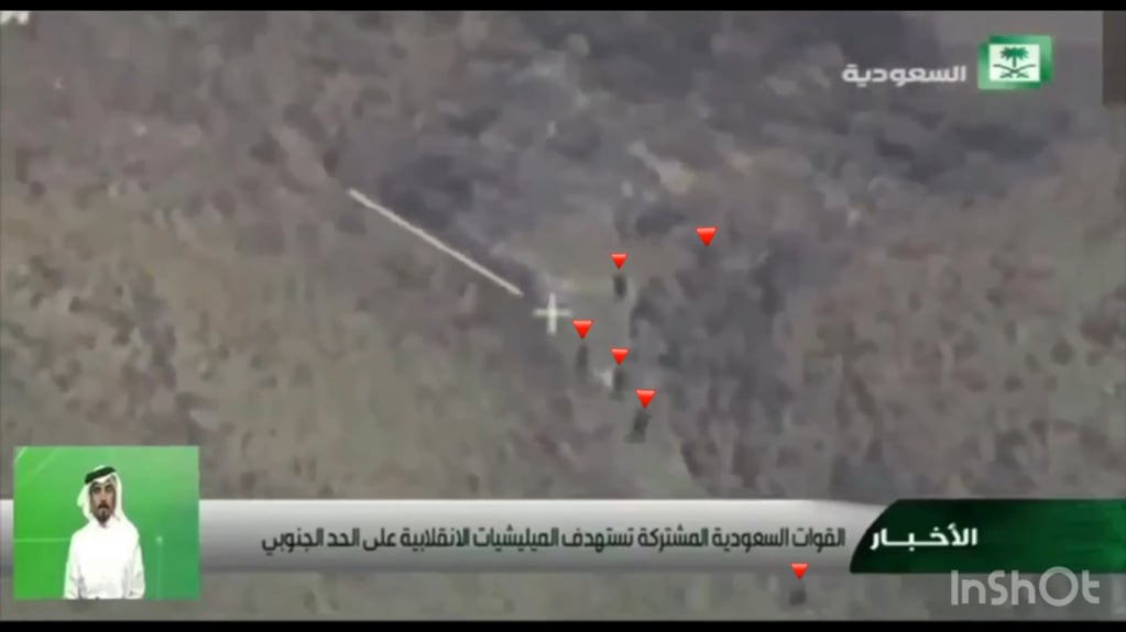 Saudi Air Force bombed a group of Houthis as they tried to infiltrate the border and attack.