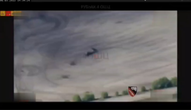 A Ukrainian drone spotted and coordinated a himar strike on a rare MLRS system, a 9K152 Urgan-1M. Location, Unit, and date unknown.