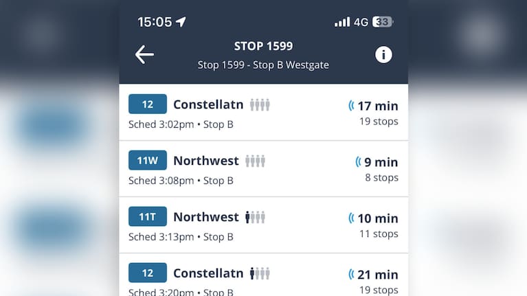 Delayed buses on the 12 route.