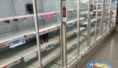 Anyone else noticed bare fridges in London’s suburbs corner shops?