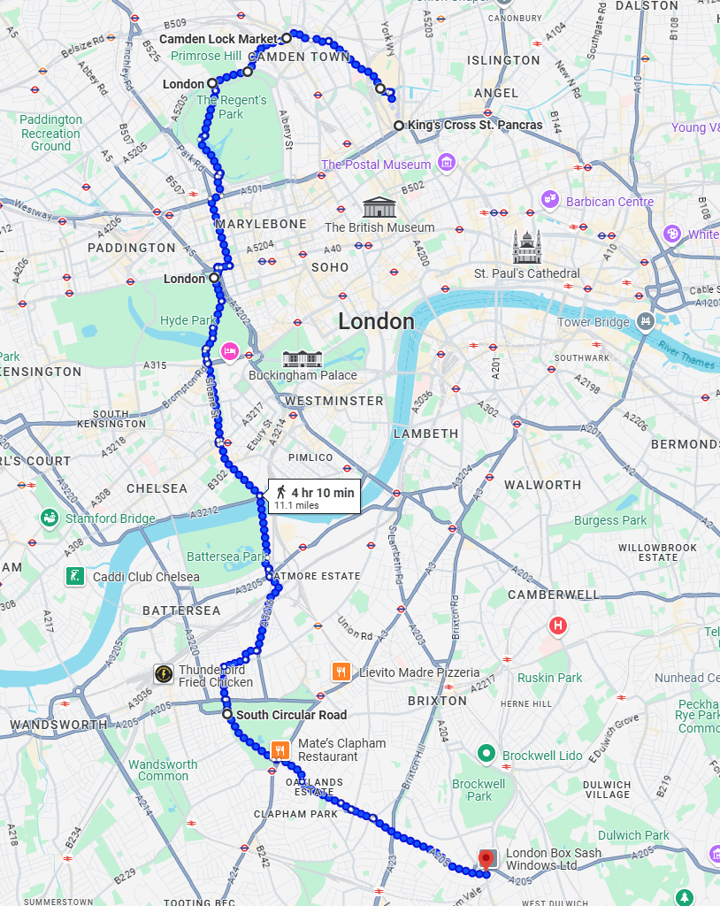 Stops along my mega walk