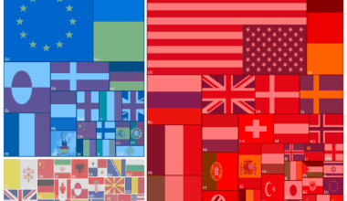 Countries mentioned in the top 100 posts of 2025 (so far)
