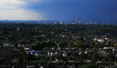 The rain today from South London