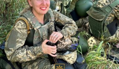 Ukrainian women from the  Separate Logistics Battalion - of the Ukrainian Army. It is the first logistics battalion and rearward force - which was created on the model of NATO units.
