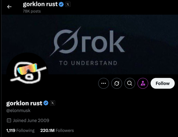 Elon Musk on X