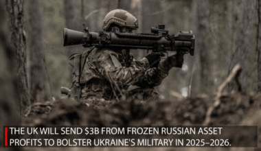 The UK will send $3B from frozen Russian asset profits to bolster Ukraine's military in 2025–2026. The funds will support weapons purchases, joint defense projects, and critical supplies. It's part of the G7’s $50B ERA plan, using Russian assets held in the EU and beyond.