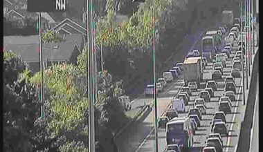 M2 Countrybound - Collision (cleared) after Greencastle causing delays