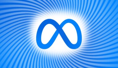 Facebook/Meta logo with a twist
