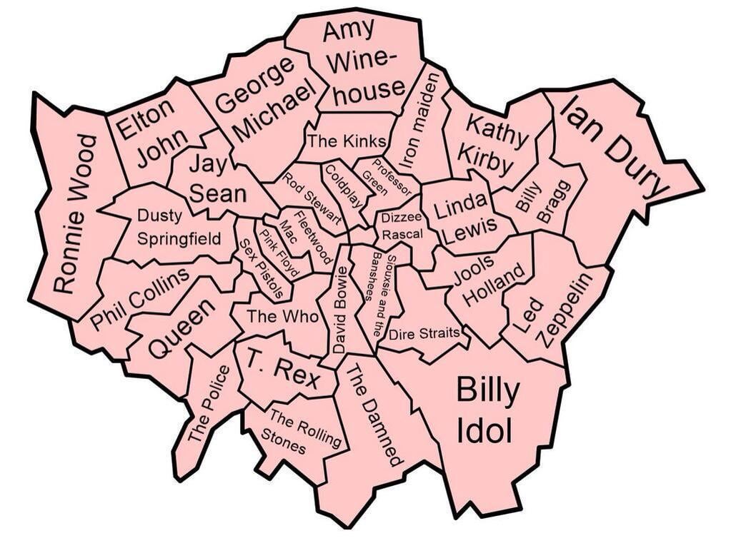 Each London borough’s best-selling music artist