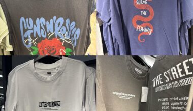 Whoever’s curating F&F’s band t-shirts is clearly my age and feeling things