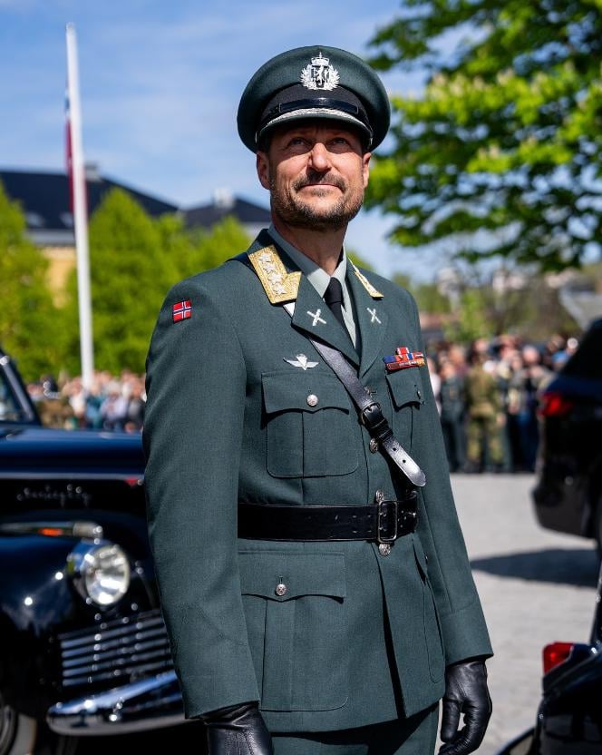 Haakon, Crown Prince on Norway, in the fortress of Akershus on Norway's Liberation Day. May 8 2025.