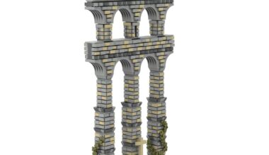 Aqueduct of Segovia, but Lego.