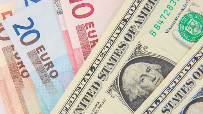 Dollar and euro banknotes