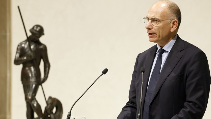 Former Italian Prime Minister Enrico Letta