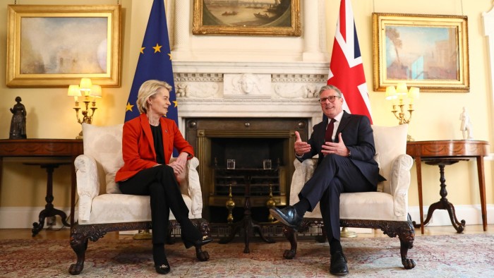 UK Prime Minister Sir Keir Starmer and president of the European Commission Ursula von der Leyen at Downing Street