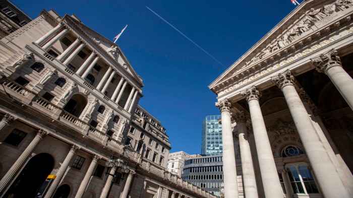 The Bank of England building in London