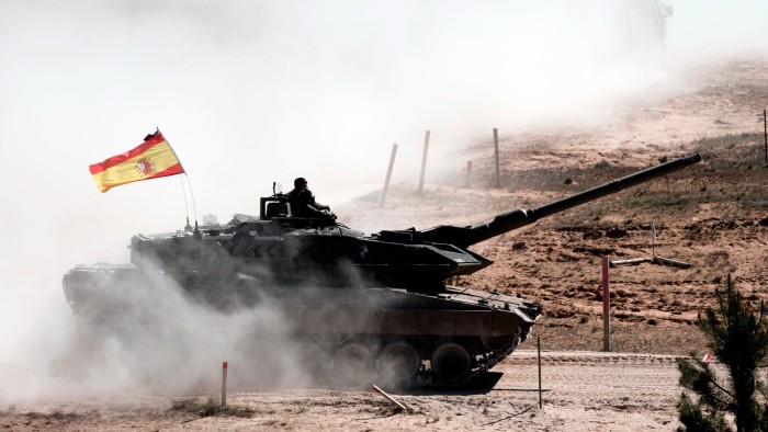 Spanish servicemen take part in the Canadian Army Trophy (CAT) tank competition at Adazi Military Base, Latvia