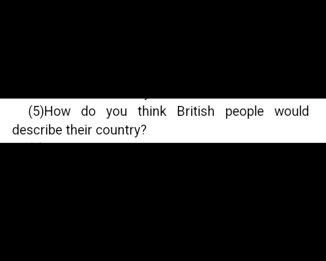 Please help, I might be asked this weird question on exam