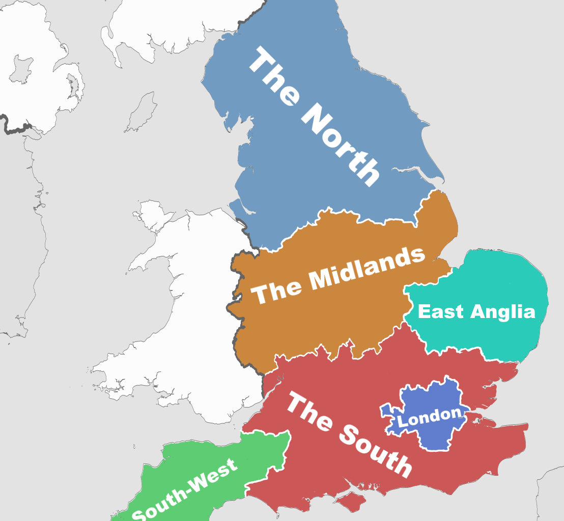How I divide the England Regions in way that makes more sense than BOTH those other guys