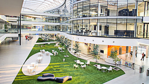 Inside the MultiChoice City building in Randburg, Johannesburg.