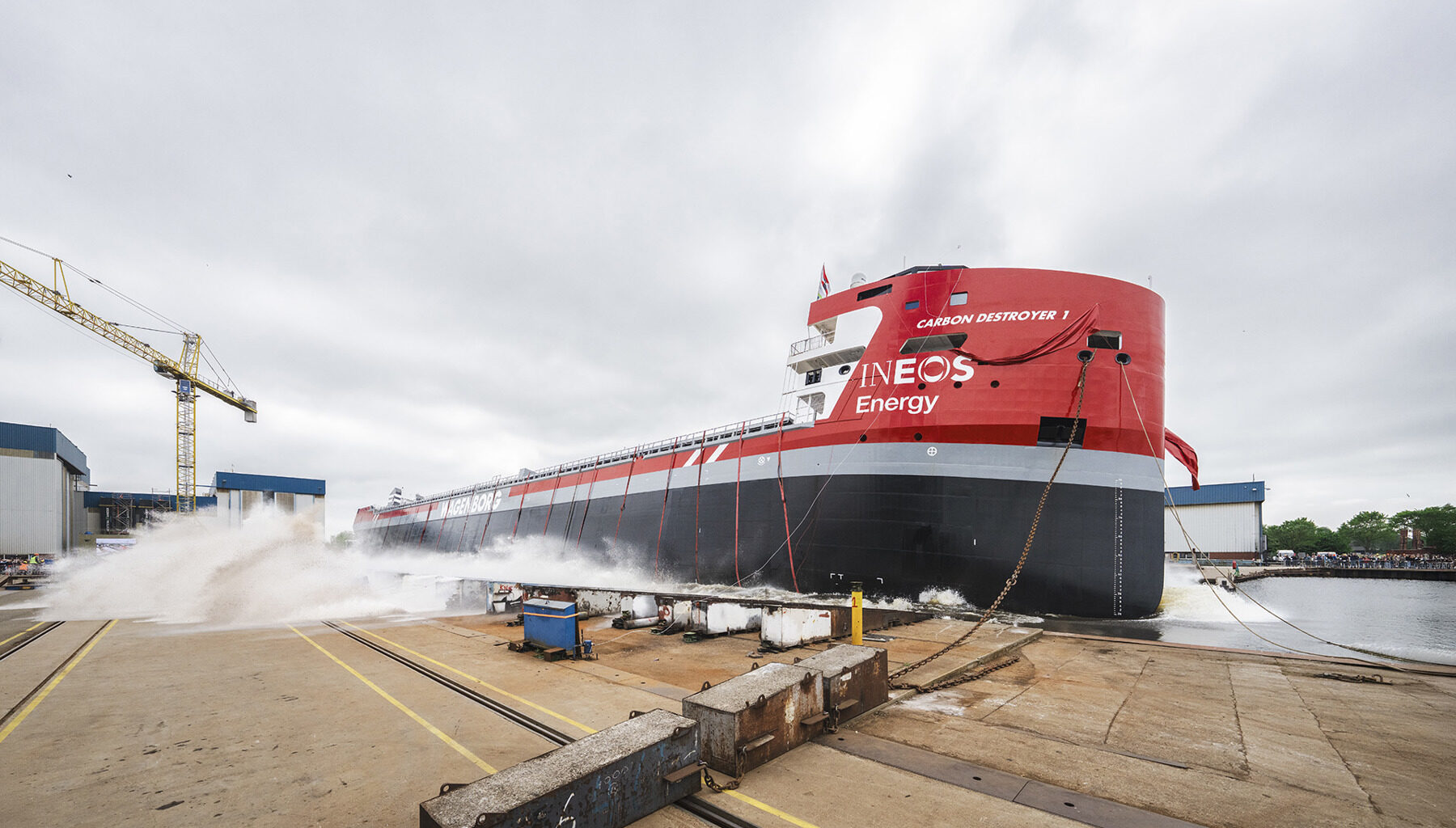 Un premier navire transporteur de CO2 liquéfié lancé en Europe