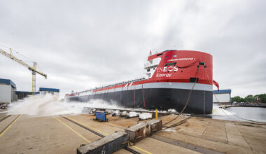 Un premier navire transporteur de CO2 liquéfié lancé en Europe
