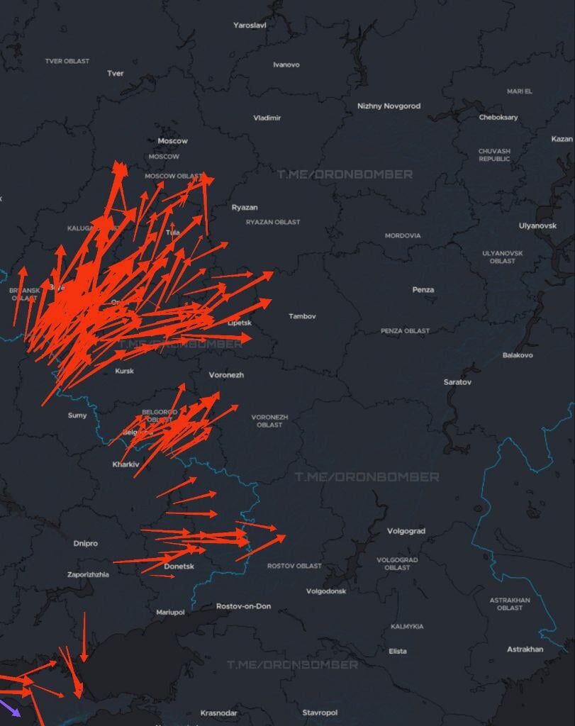 Ukrainian long-range drones and USVs attack Russian military installations