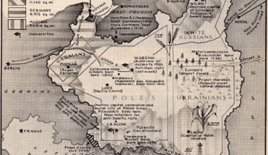 map of poland in American magazine "American Time", 1939.