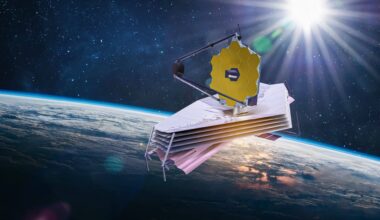 James Webb Space Telescope Space On Orbit Of Earth Planet