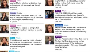The Daily Mail (a British tabloid) has published dozens of articles criticizing Meghan Markle over the past few days. Here are just SOME of the headlines: