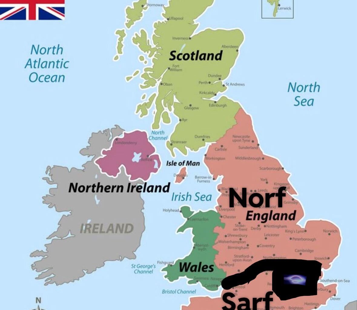 Norf. Sarf. Black ‘ole. Simples!