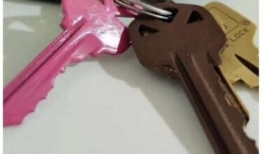 Just a little life hack to know which key goes in the back door