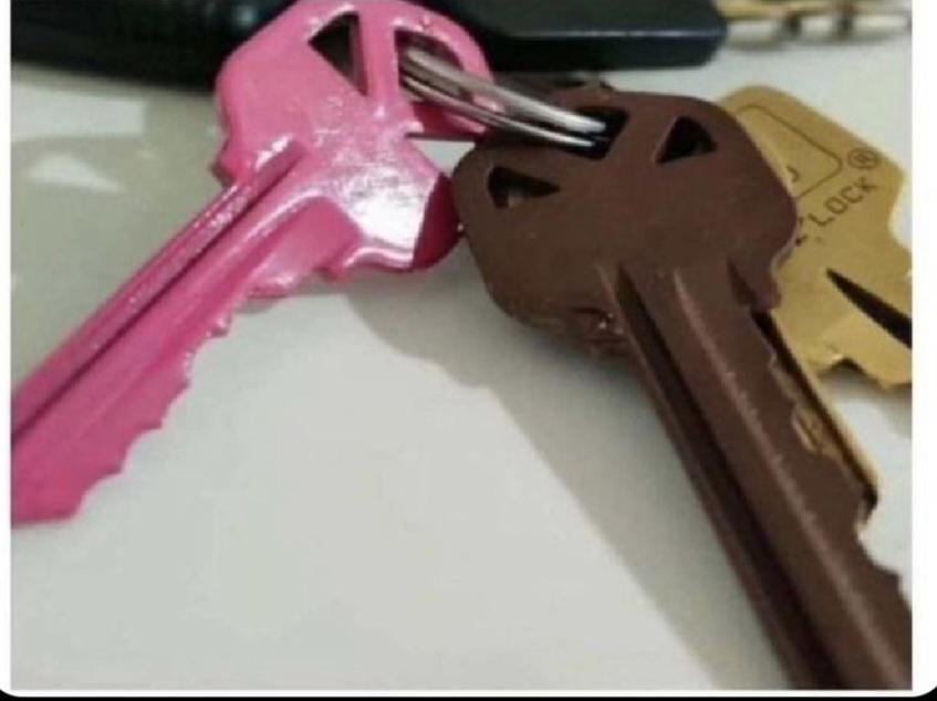 Just a little life hack to know which key goes in the back door