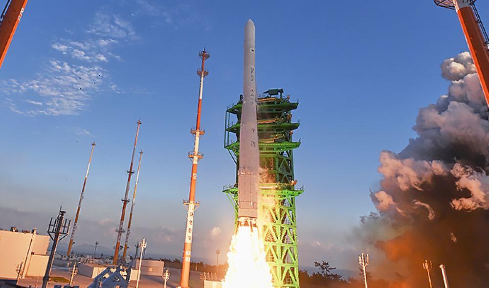 Korea Aerospace Research Institute  Caption: South Korea wants to build on its launch successes, such as the Nuri rocket, to expand space activities.
